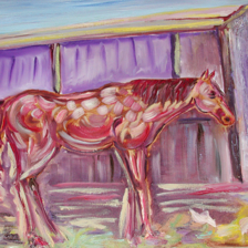 "Painted Pony" Painted in Taos New Mexico. Oil on Canvas. Missing from Glastonbury CT